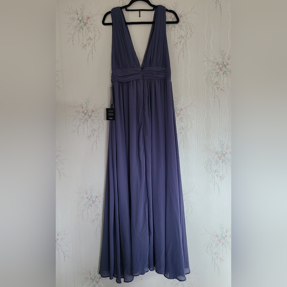 Lulus Heavenly Hues Denim Blue Maxi Dress New With Tags - Picture 4 of 10